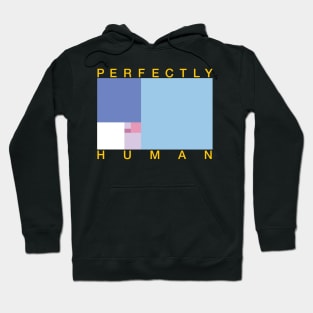 Perfectly Human - Bigender Pride Flag - Blue Main Hoodie